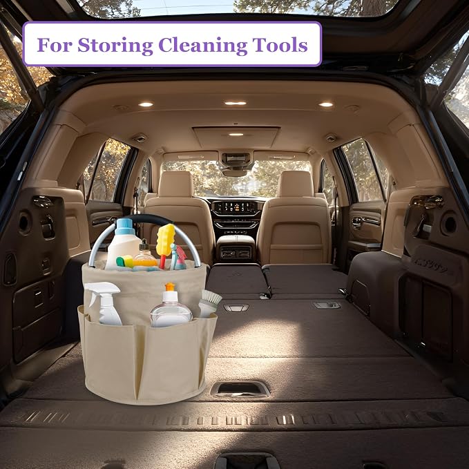 17L Cleaning Supply Caddy with Soft Handle, Portable Shower Caddy in 600D - Image 4