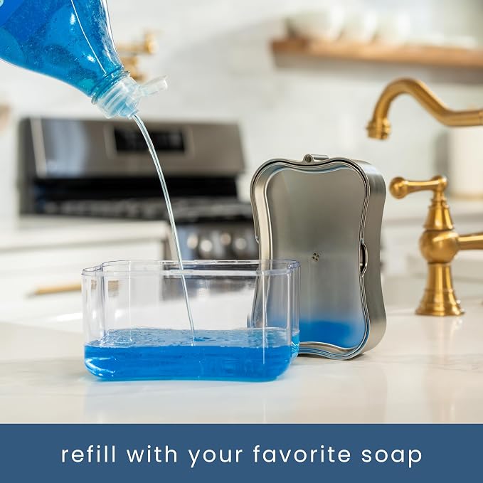 S&T INC. Dish Soap Dispenser and Sponge Holder - Image 3
