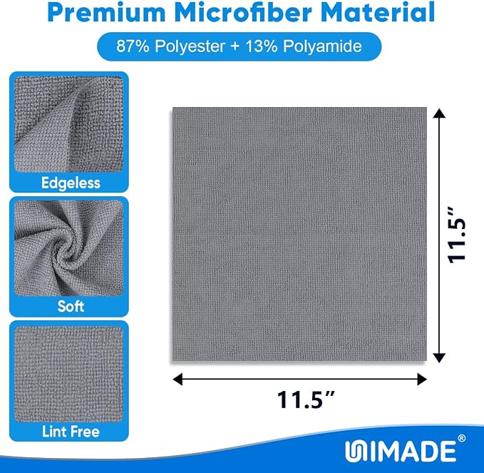 Microfiber Cleaning Cloth, 20 Pack Reusable Microfiber Towels - Image 2