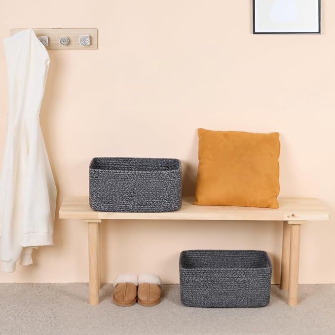 Large Storage Baskets for Organizing, Closet Shelf Baskets for Clothes Blanket - Image 6