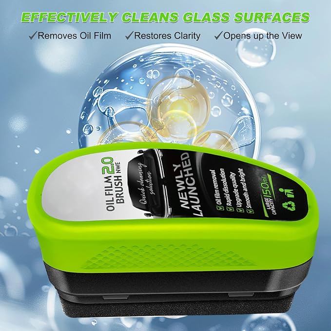 2Pcs Automotive Oil Film Cleaning Brush, Reusable Oil Film Cleaning Brush - Image 2