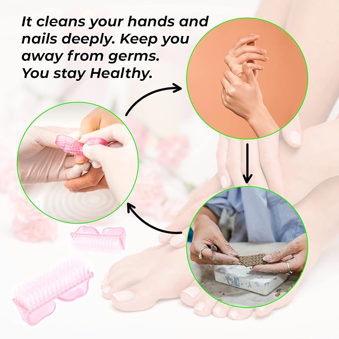 4 Pcs Nail Brush for daily Use -4 Different Kinds of Fingernail brush - Image 4