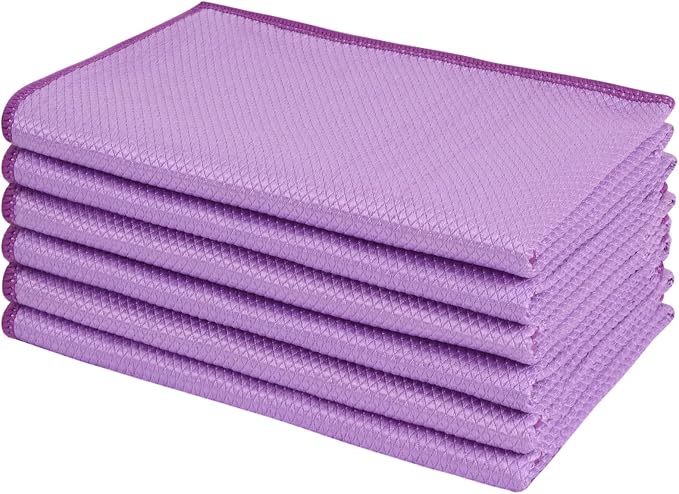SINLAND Microfiber Glass Cleaning Cloth, Lint Free Cleaning Cloths by SINLAND