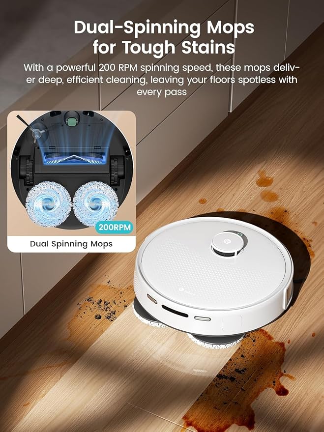Lefant Robot Vacuum, M3 Robot Vacuum and Mop, 10000Pa Suction, Anti-Tangle - Image 4