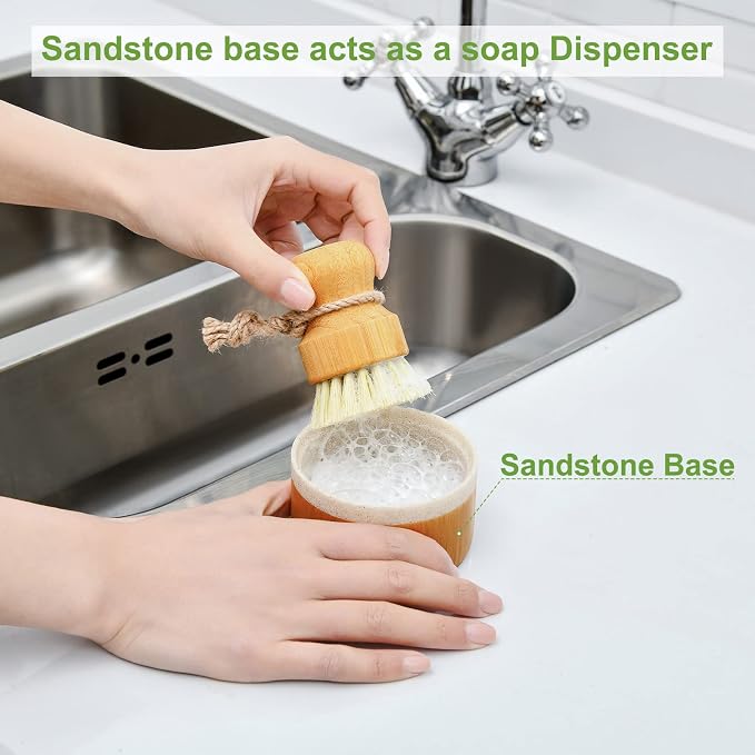 SUBEKYU Bamboo Dish Brush Set - Image 5