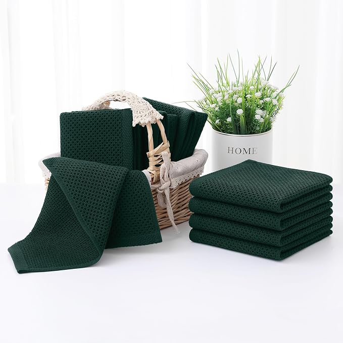 Homaxy 100% Cotton Waffle Weave Kitchen Dish Cloths, Quick Drying Dish Rags - Image 6
