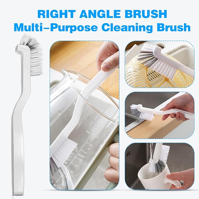 Multi-Purpose Hard Bristle Brush Set, Crevice Cleaning Brush Kit - Image 5