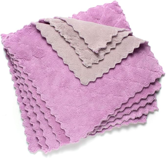 kimteny Cleaning Cloths Kitchen Towels Microfiber Washcloths Lint Free Dish - Image 7