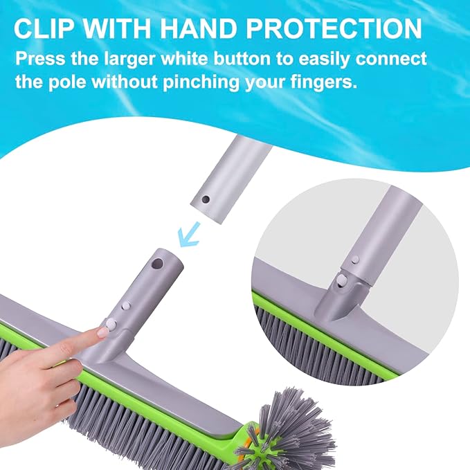 Sepetrel Pool Brush Head for Cleaning Walls, Heavy Duty Inground / Above Ground - Image 4