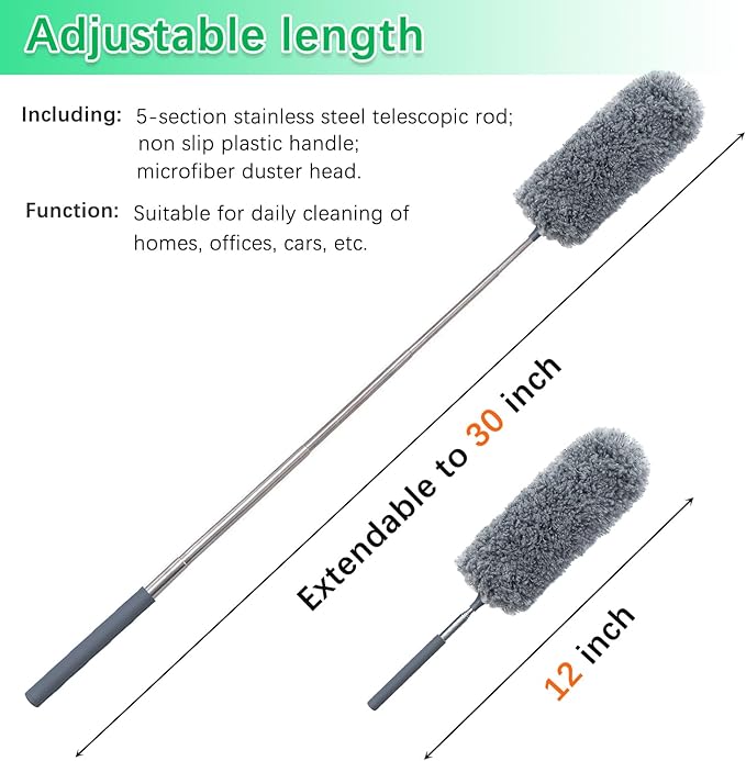 2 Pack Microfiber Duster for Cleaning, Small Dusters - Image 2