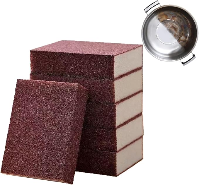 Baitiane 6 Pack Carborundum Nano Emery Sponge, Sanding Sponge Block, Rust by Baitiane