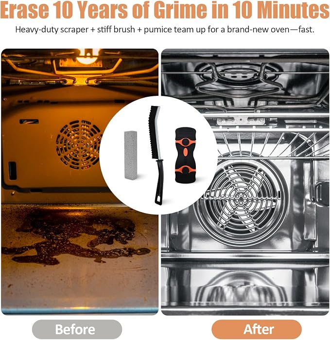 Heavy Duty Oven Cleaner Brush Set, Oven Cleaning Kits, Oven Cleaning Tools - Image 6