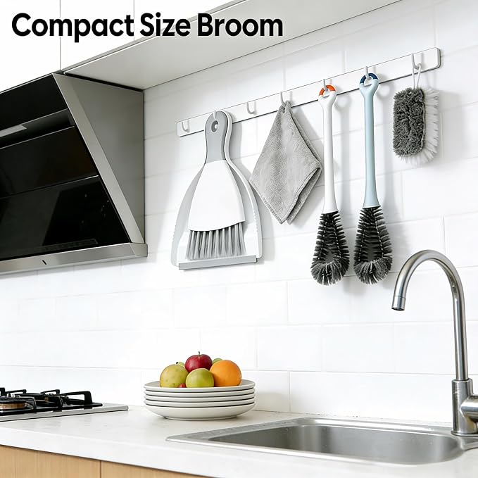 Mini Dustpan and Brush Set, Small Broom and Dustpan Set Dust Pan and Portable - Image 7