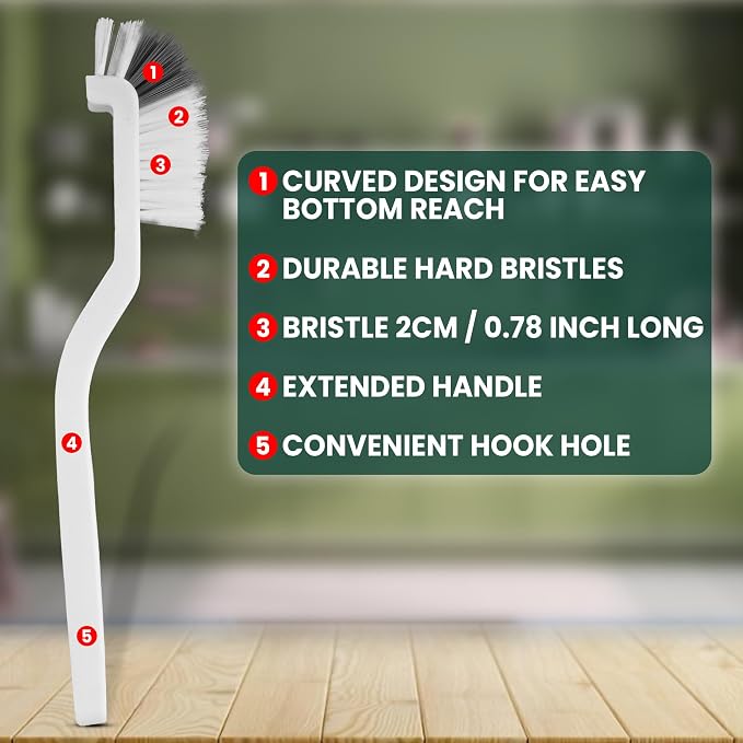 8 Pcs Crevice Cleaning Brush Set – Hard Bristle Cleaning Tools - Image 3