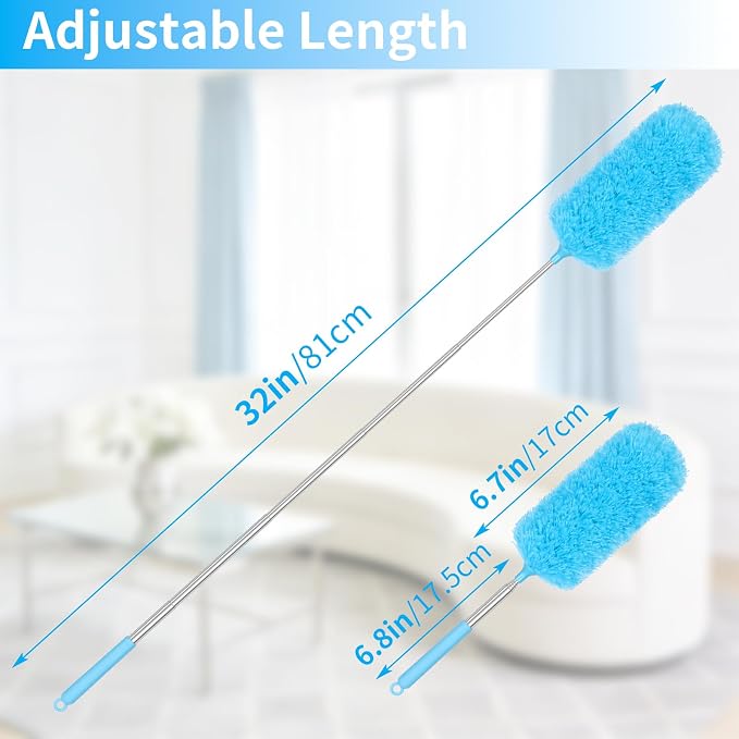 2 Pack Microfiber Duster for Cleaning, Washable Hand Dusters - Image 2