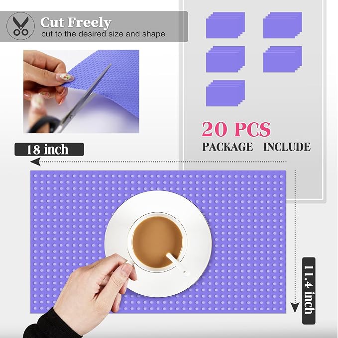 Daixer 20Pcs Refrigerator Liners, Washable Fridge Liner Shelf Mats Refrigerator - Image 2