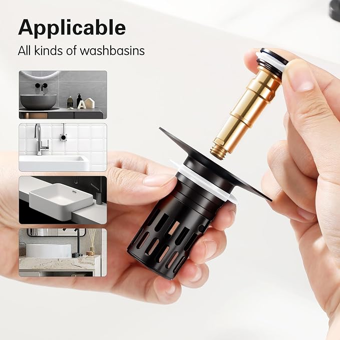 Bathroom Sink Stopper, Pop Up Drain - Image 5