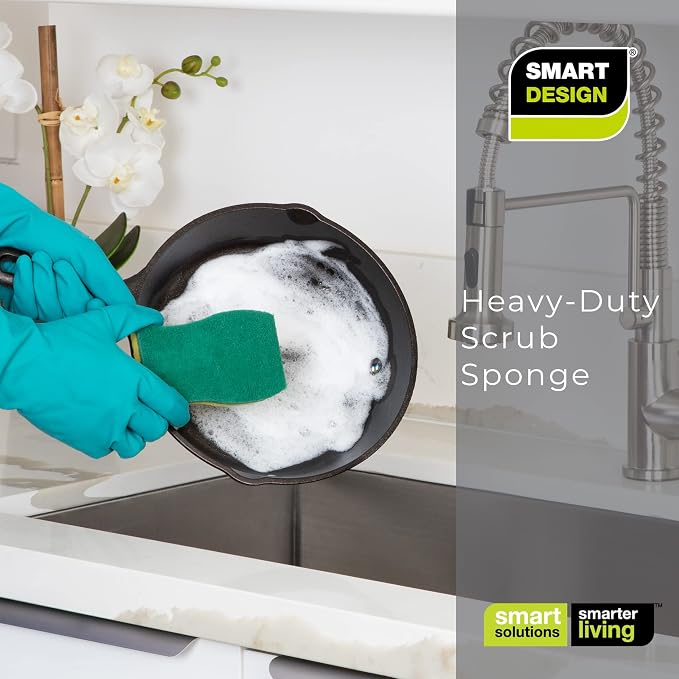 Smart Design Heavy Duty Cellulose Smart Scrub Sponge - Image 8