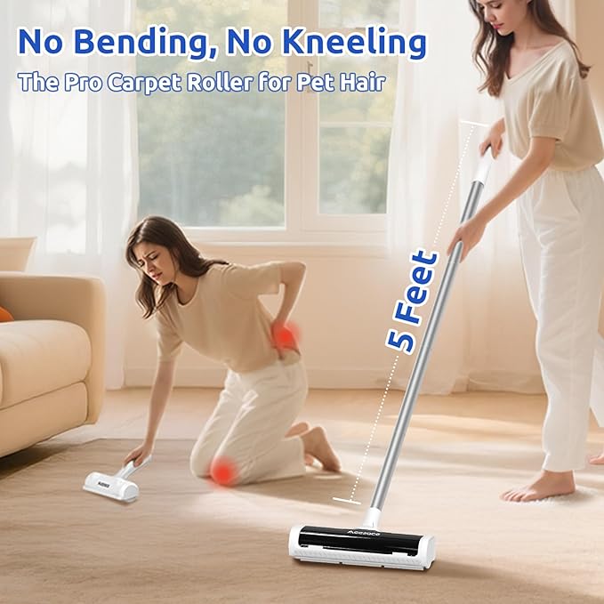 ACE2ACE A3 Pro Carpet Roller for Pet Hair, Carpet Pet Hair Removal Tool - Image 3