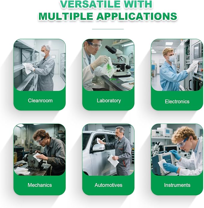 Cleanroom Wipes 12" x 12" Lint Free Wipes - Image 6