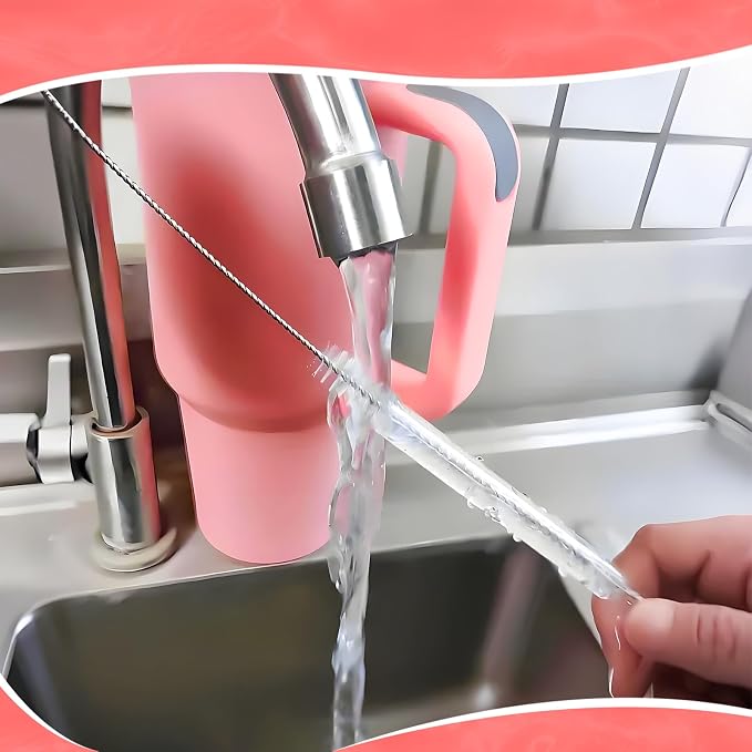 Cleaning Brushes for Reusable Drinking Straws, Long Wire Handle, Bottle and - Image 7