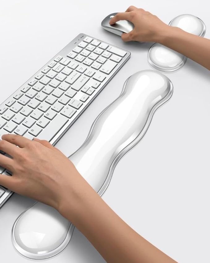 Mouse Pad with Wrist Rest, Soft Cloud Gel Keyboard Mouse Pad Set with Hand - Image 7