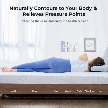 Firm Cooling Mattress Topper Queen Size 3 Inch, Cooling Gel & Bamboo Charcoal Memory Foam Mattress Topper for Back Pain Relief, Dual-Layer Foam Bed Pad with Removable Cover