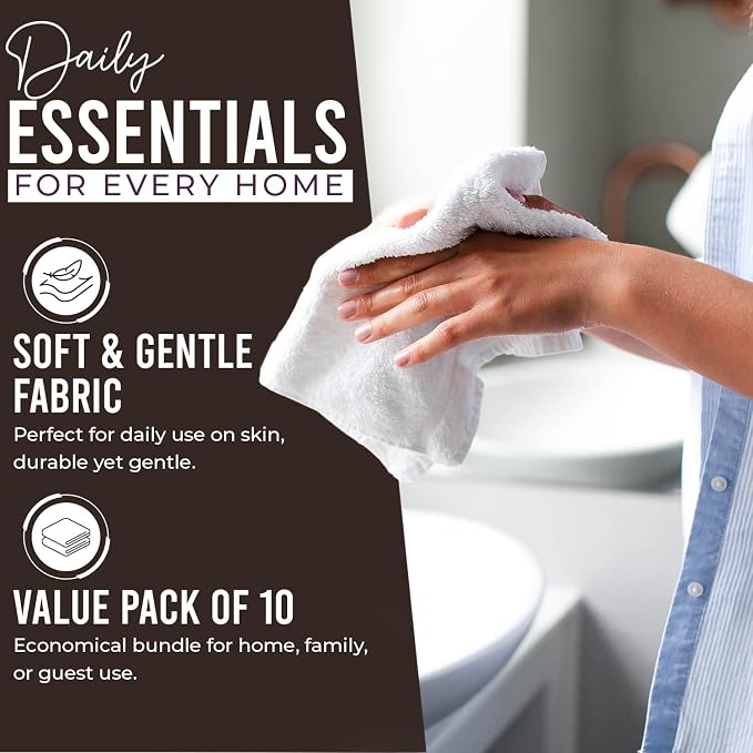 DAN RIVER 10 Pack Wash Cloths for Showering - Image 6