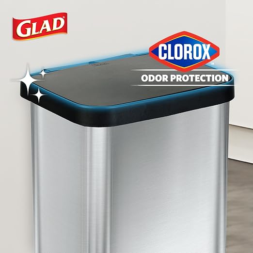 Glad GLD-74506 Stainless Steel Step Trash Can - Image 3