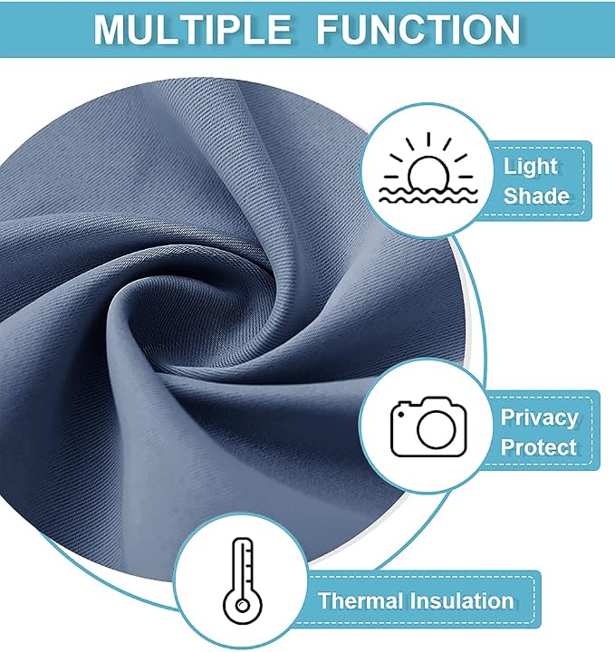 RYB HOME Blackout Curtains 63 inches Long - Image 6