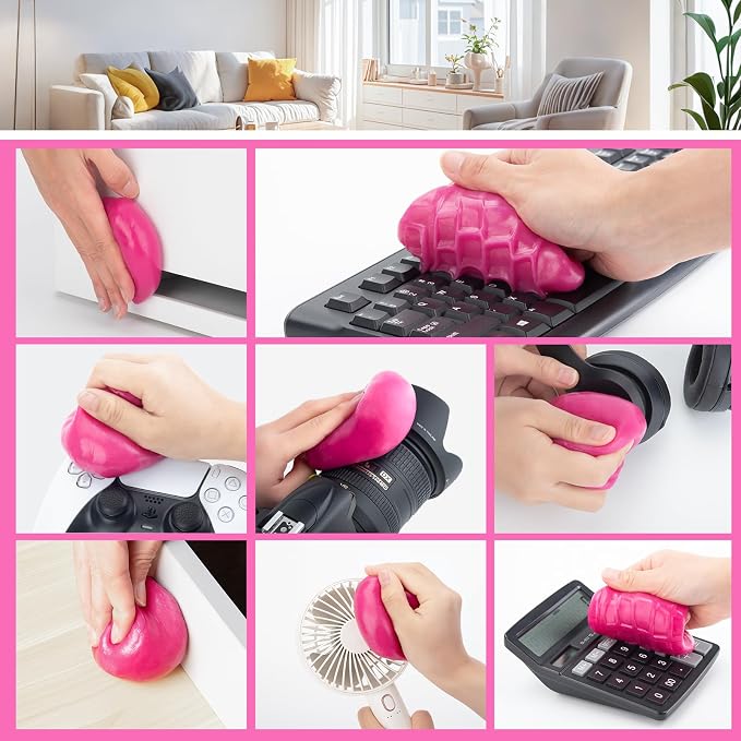 ASFSKY Reusable Cleaning Gel for Car Interior, Keyboard & Home – 5 Pack - Image 7
