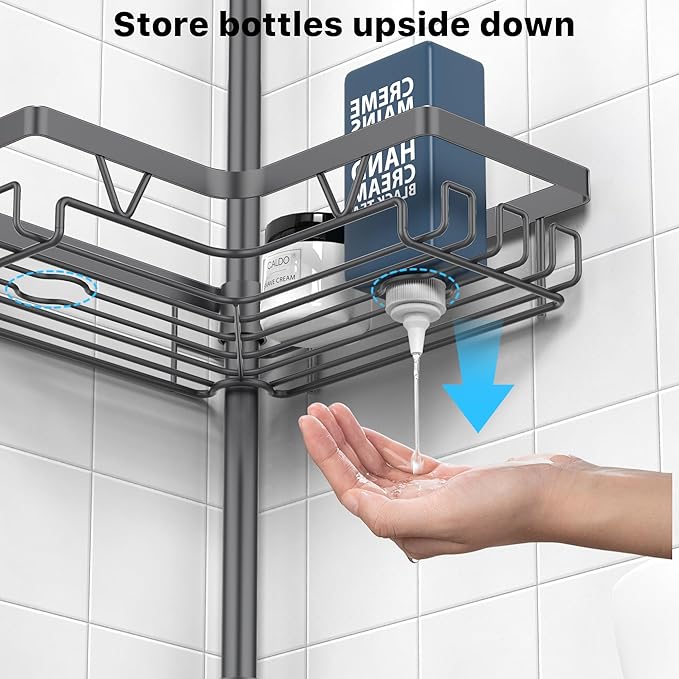 KEGII Corner Shower Caddy Tension Pole - Image 5