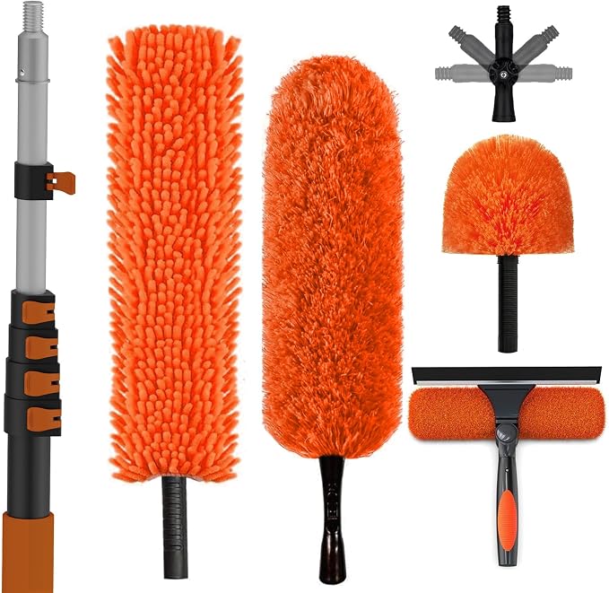 30FT Reach High Ceiling Duster Kit, Window Cleaning kit by Focusonproduct