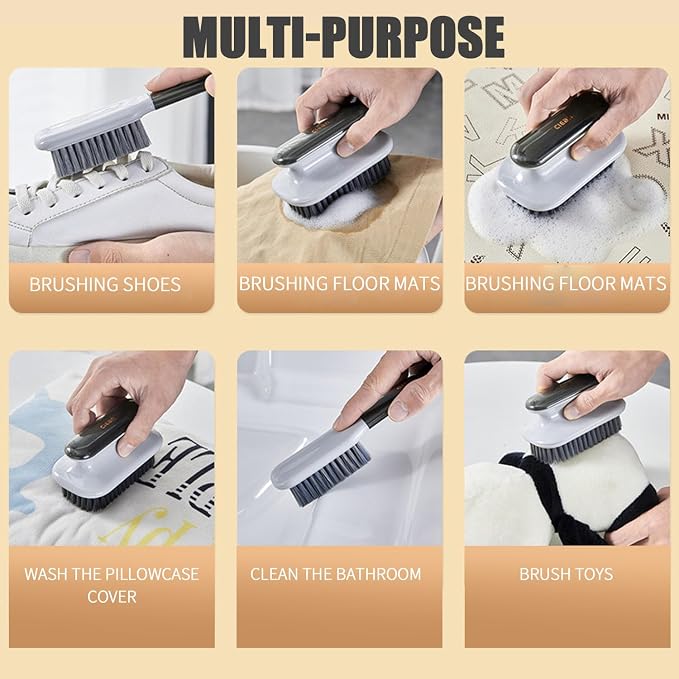 2 Pack Shoe Brush, Shower Cleaning Brush, Scrub BrushComfort Grip, Kitchen - Image 3