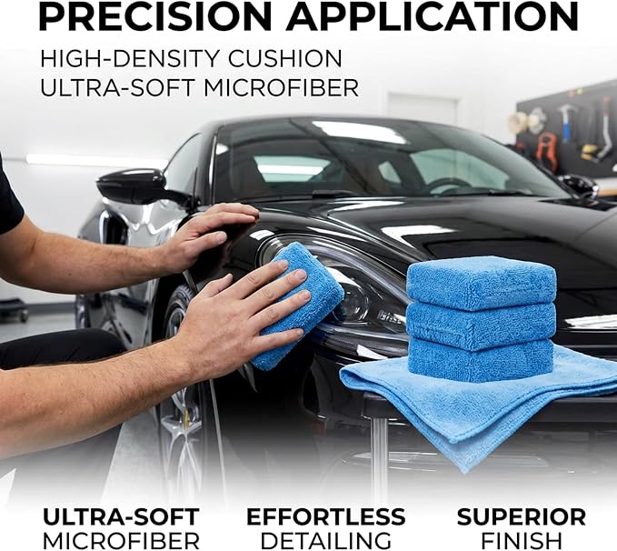 Sukh 6 Pack Microfiber Rectangle Sponge Detailing Pads - Image 3