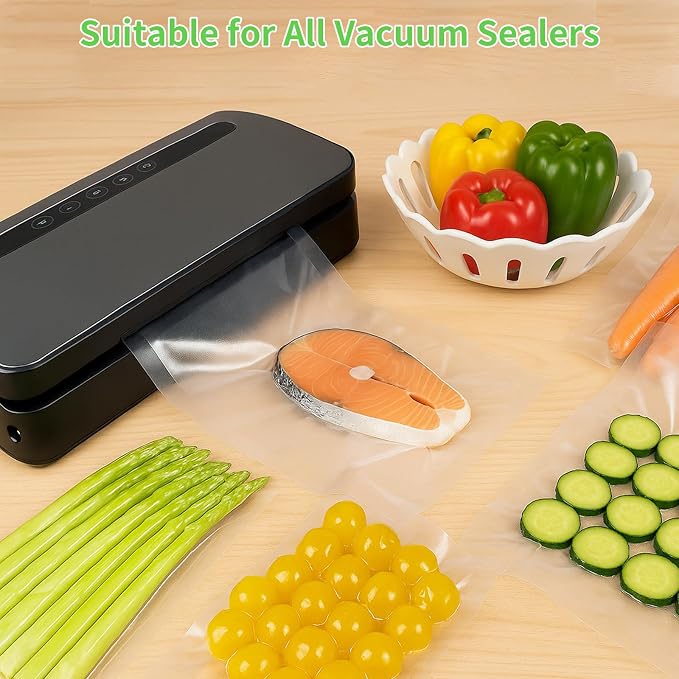 MakMeFre100 Count Vacuum Sealer Bags 50 of Each Size 50 Quart 8"X12"and 50 - Image 2