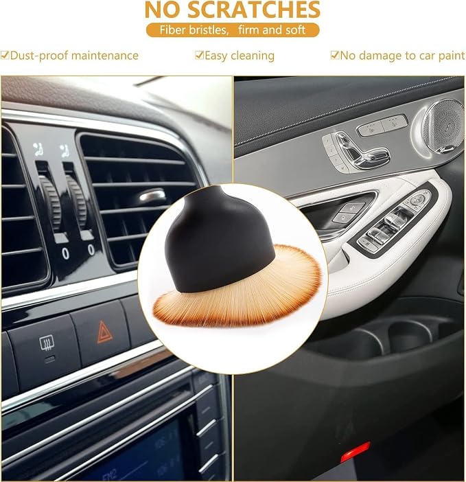 3PCS Car Interior Cleaning Tool, Car Cleaning Brush Interior Dust Collectors - Image 6