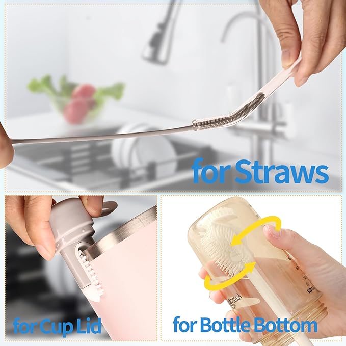 15.7" Silicone Bottle Brush Set - Image 4