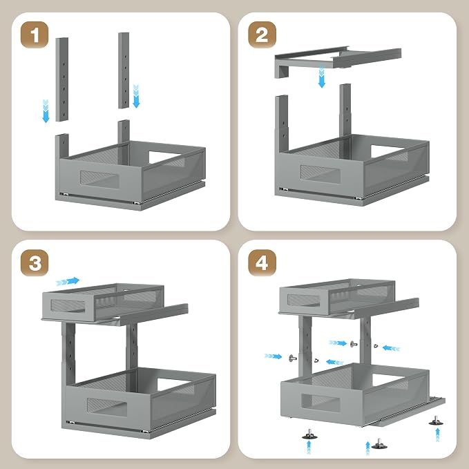 1 Pack 15.74IN-Depth Under Sink Organizer - Image 5