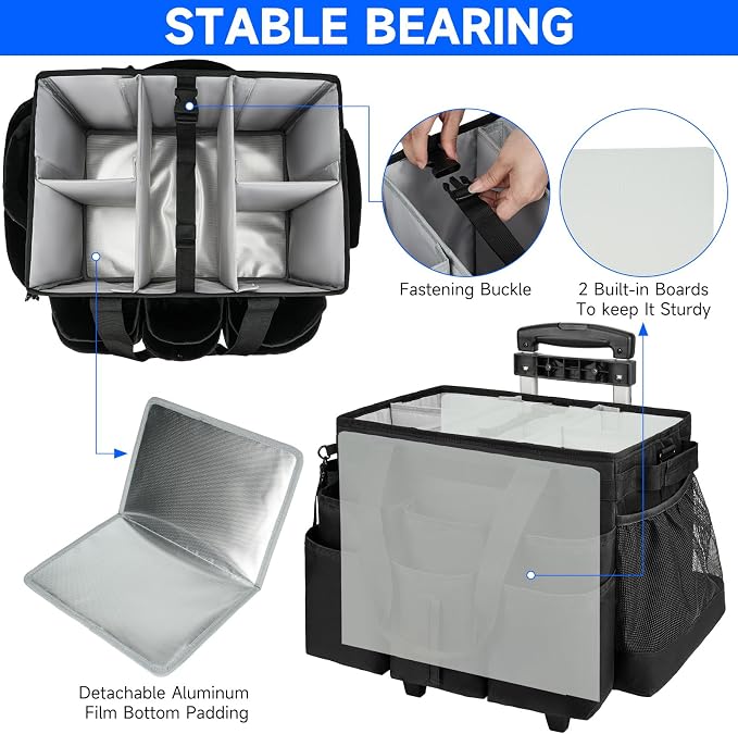Large Rolling Cleaning Caddy Bag - Image 2