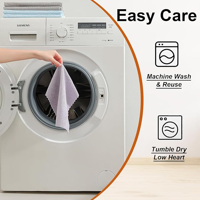 80 Pack Microfiber Cleaning Cloth Roll, Lint Free Rags & Tear Away Reusable - Image 6