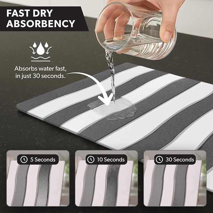 Large Diatomite Stone Dish Drying Mat - Image 3