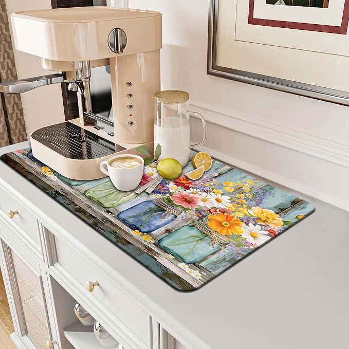 MCALK Floral Vases Dish Drying Mat - Image 7
