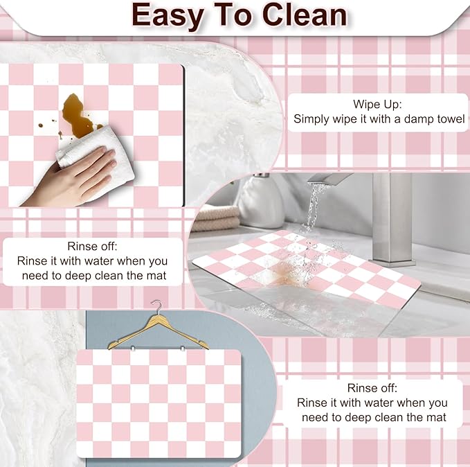 Dish Drying Mat for Kitchen, 16’’ X 18’’ Coffee Bar Mats for Countertop Fit - Image 4