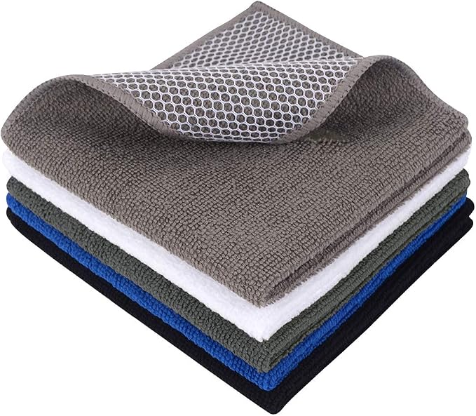 SINLAND Microfiber Dish Cloth for Washing Dishes Best Kitchen Washcloth by SINLAND