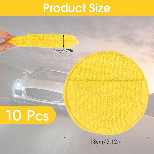10 Pack Wax Applicator Pads, Microfiber Applicator Pad - Image 2