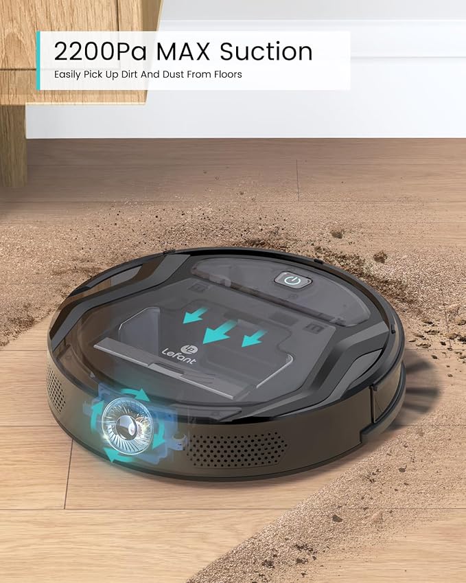Lefant Vacuum and Mop Combo, WiFi/App/Alexa Control, 2000Pa Strong Suction 2 in - Image 3