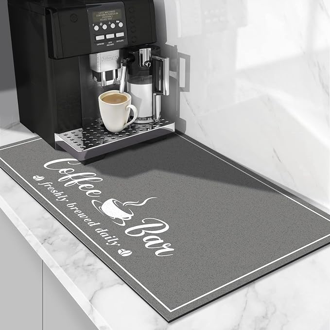 Absorbent Coffee Mat, Fashion Dish Drying Mat by CooRug