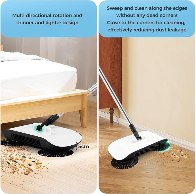 Manual Floor Sweeper Black - Image 6