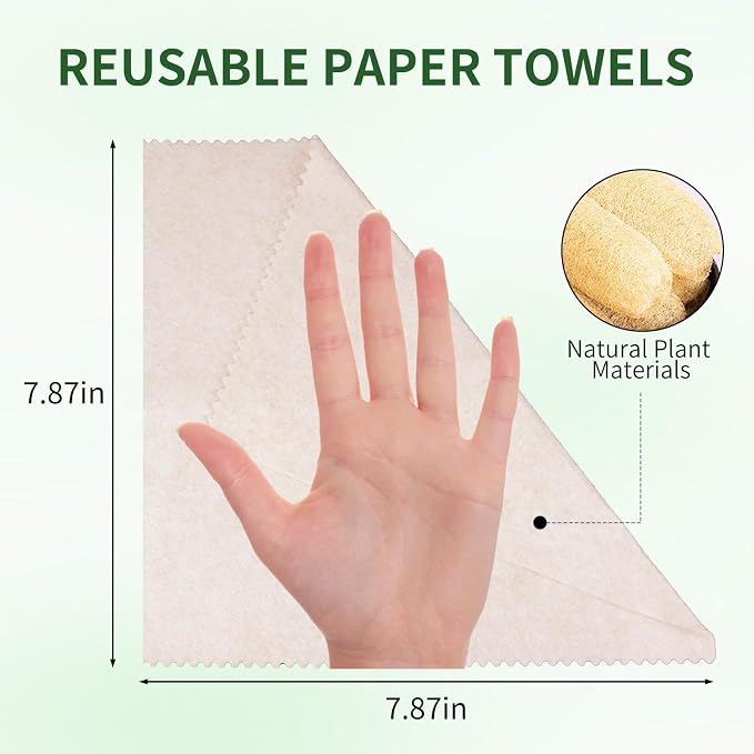 20 Pack Reusable Kitchen Rags for Counter, Made of Degradable and Compostable - Image 2